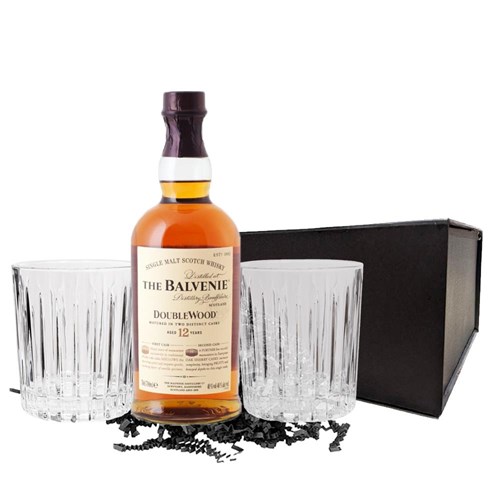Balvenie 12 Year Old DoubleWood Whisky And Nouveau Tumblers Gift Set
